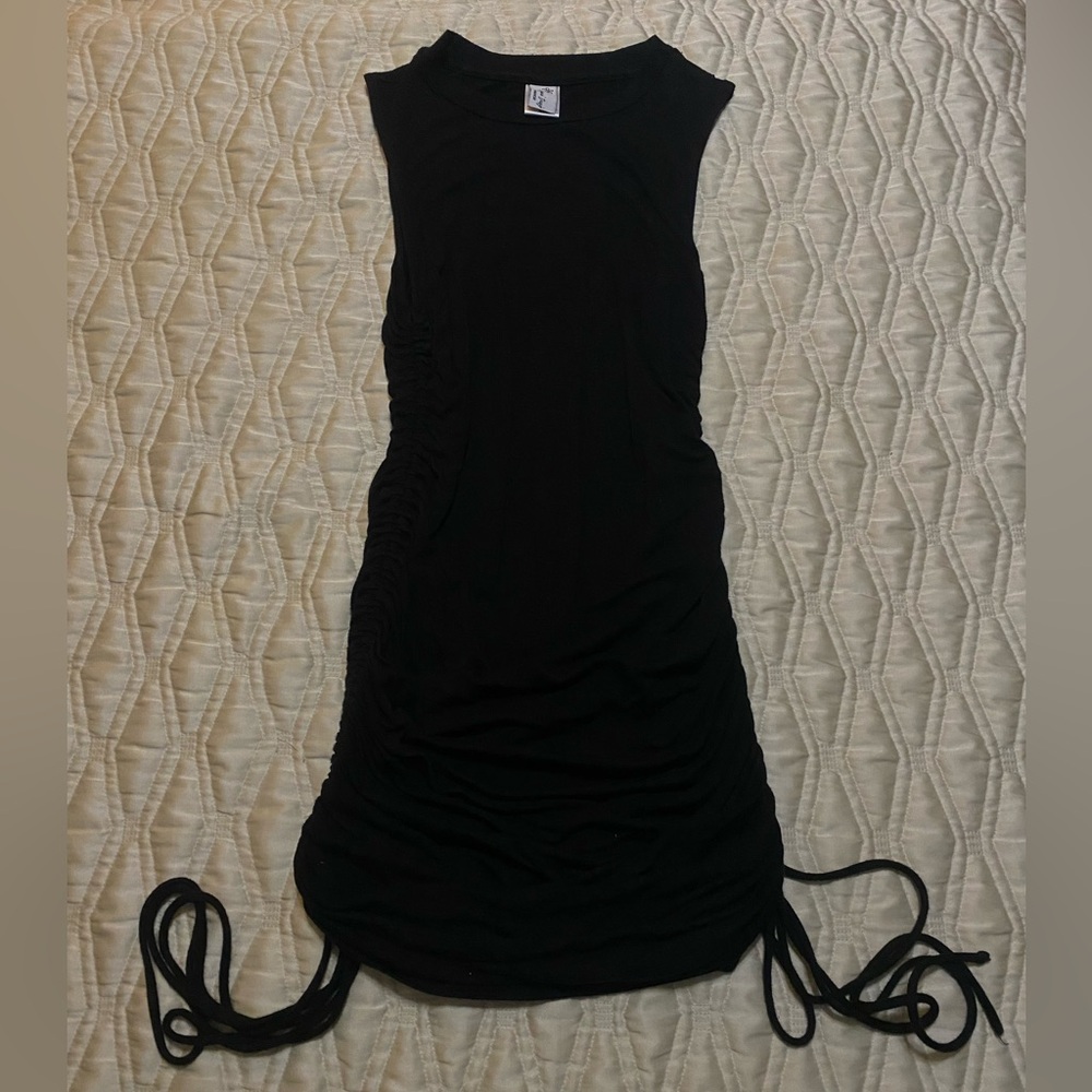 Dippin Daisy’s Swimwear Black Sleeveless Ruched Dress